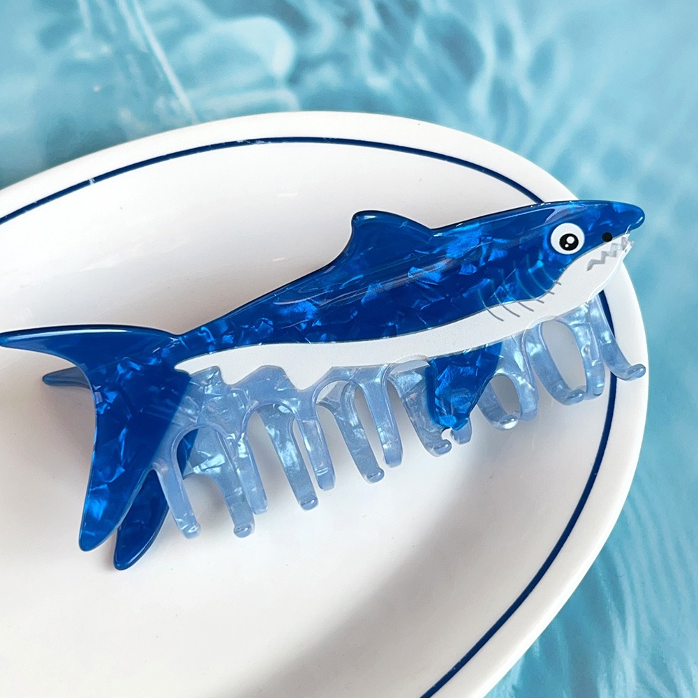 Korean Girls Lifestyle - Hairpin Ocean Animal Hair Claw Goldfish