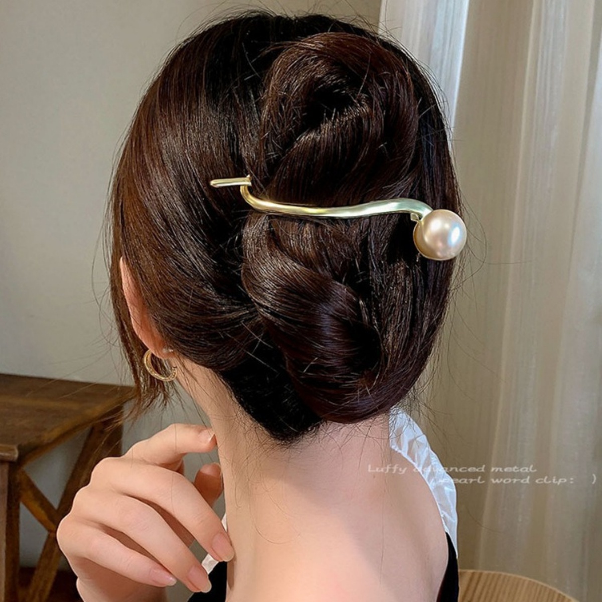 Elegant Glitter Pearl Hair Cli - đánh giá và giá Korean Girls Lifestyle