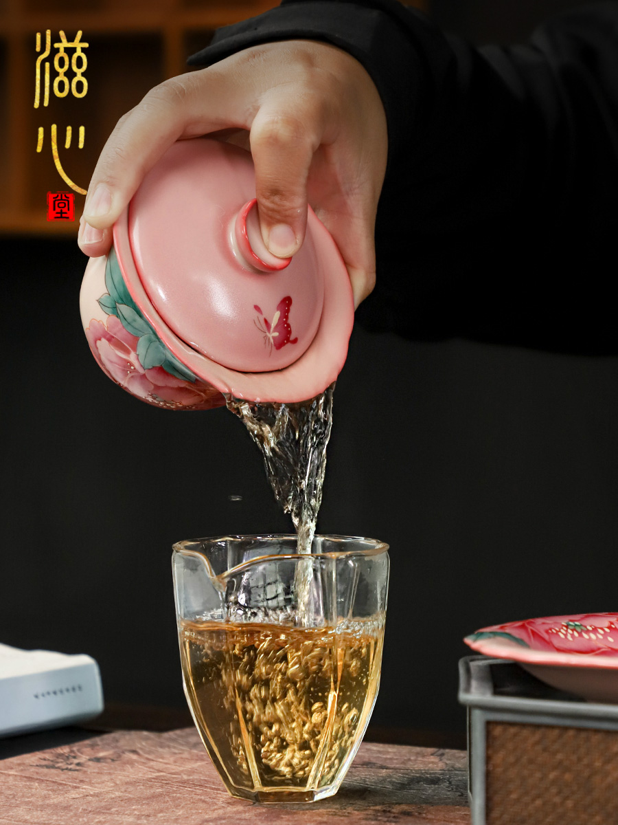 High-End Hand-Painted Peony Ga - đánh giá và giá Celadon Ceramic Cup