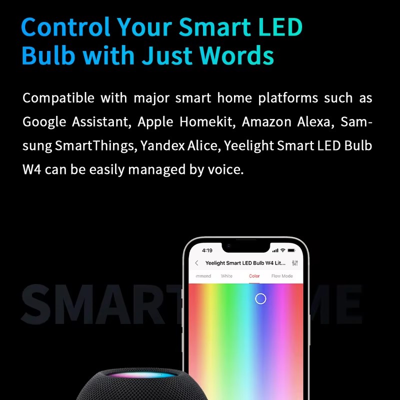 Yeelight Smart LED Bulb W4 Lit - đánh giá và giá Yeelight Light Smart Bulb