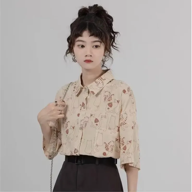 Shirts Women Corduroy Patch Po - đánh giá và giá Korean Lifestyle Student