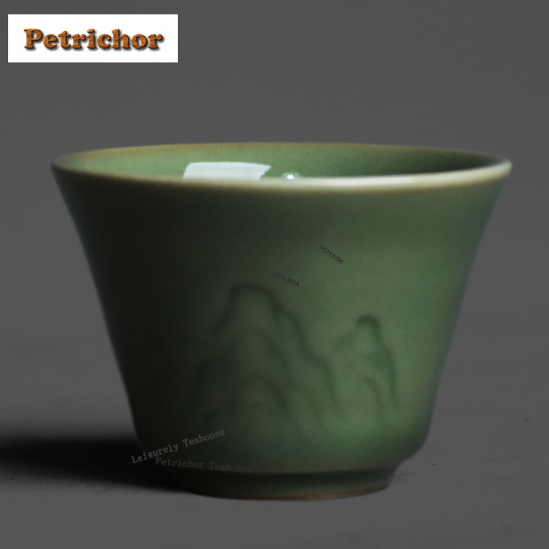 50ml Yue Kiln Celadon Relief T - đánh giá và giá Celadon Ceramic Cup