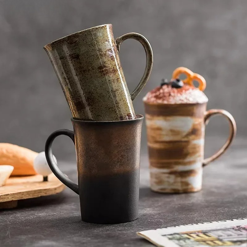 Japanese Style Coarse Pottery  - đánh giá và giá Celadon Ceramic Cup