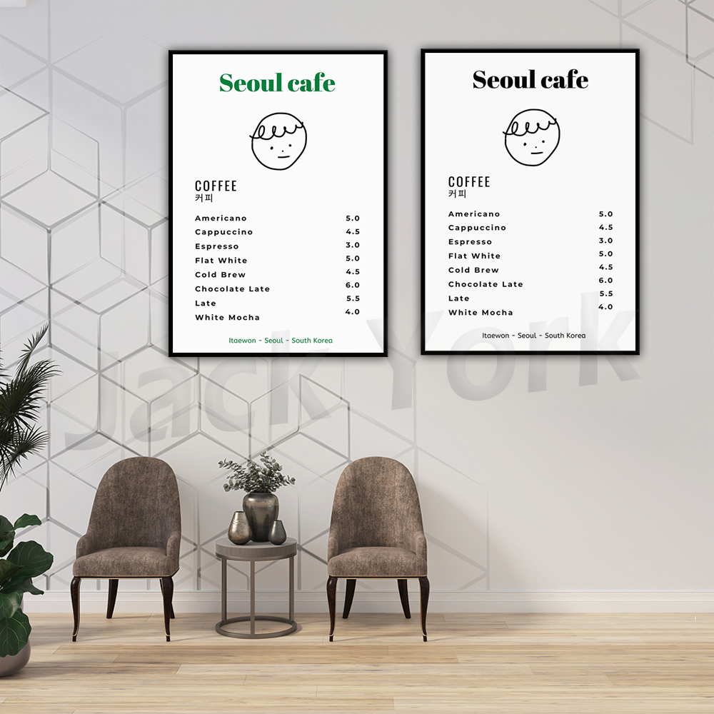 Seoul Cafe Print Wall Art Prin - đánh giá và giá Korean Lifestyle Aesthetic