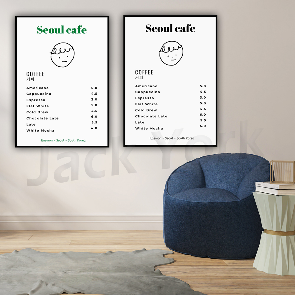 Seoul Cafe Print Wall Art Prin - đánh giá và giá Korean Lifestyle Aesthetic
