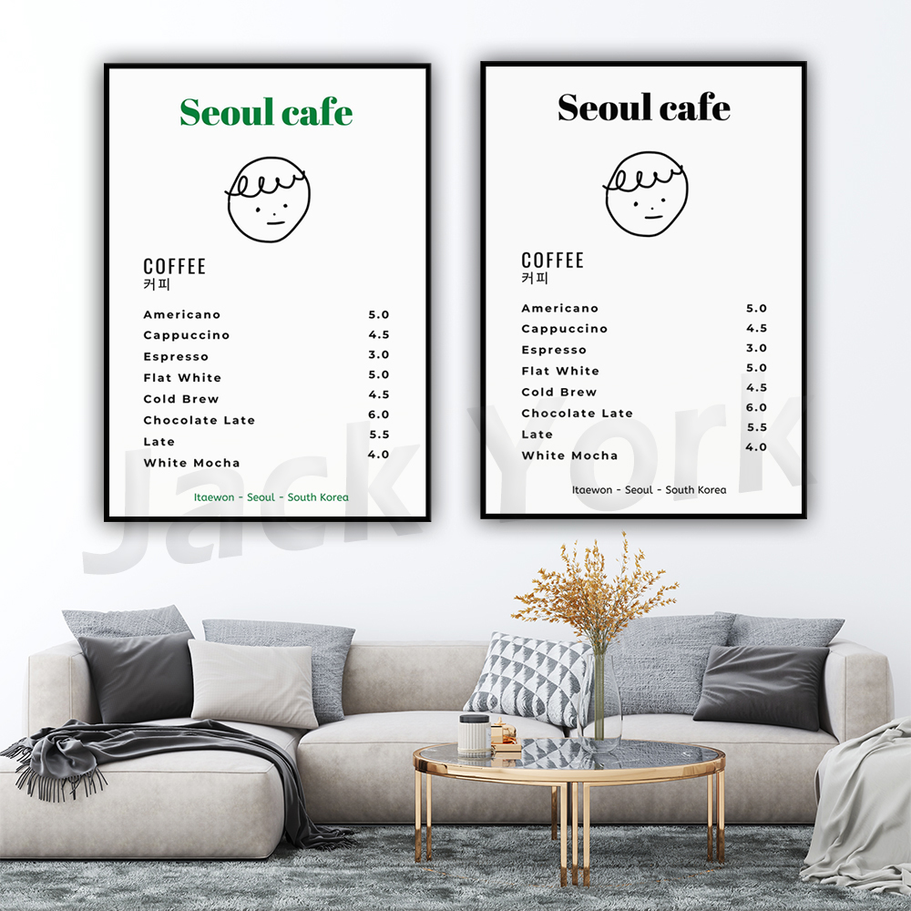 Seoul Cafe Print Wall Art Prin - đánh giá và giá Korean Lifestyle Aesthetic