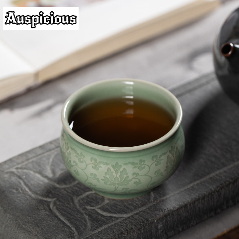 108ml Handmade Twining Lotus C - đánh giá và giá Celadon Ceramic Cup