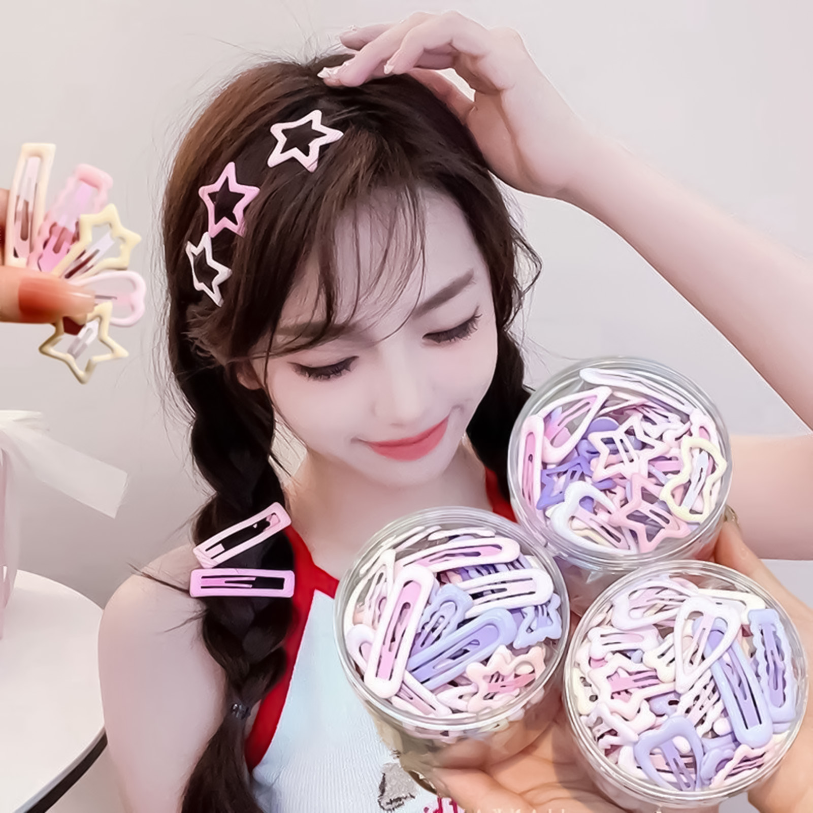 3PCS Sweet Style Headwear Pins - đánh giá và giá Korean Women Lifestyle