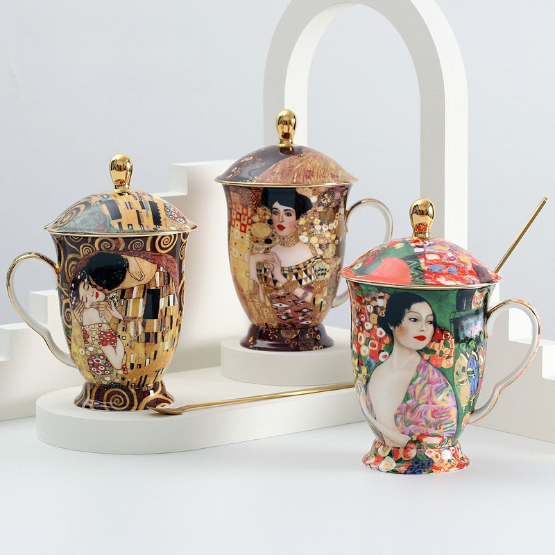 European Ceramic Mug with Lid  - đánh giá và giá Celadon Ceramic Cup