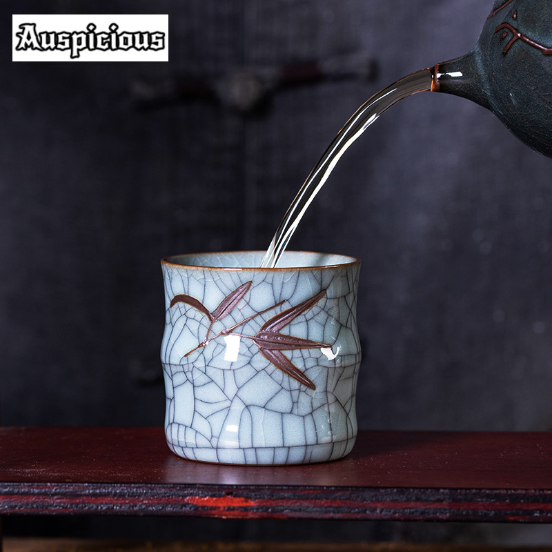 70ML Creative Bamboo Leaf Shap - đánh giá và giá Celadon Ceramic Cup